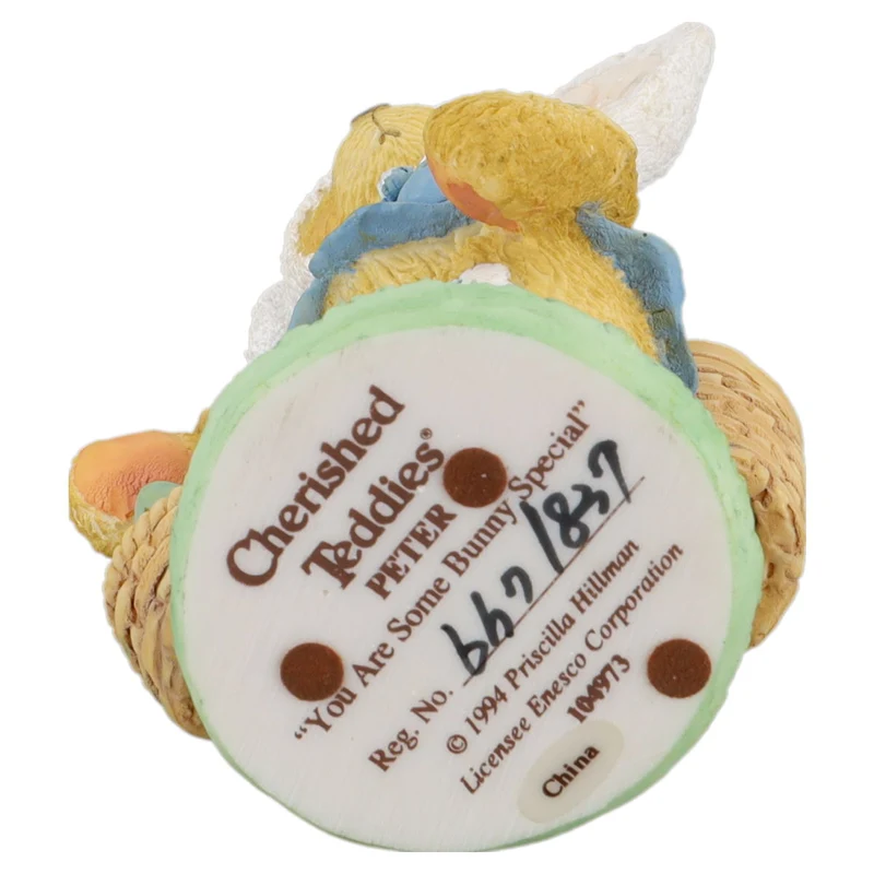 Teddy 104973 Peter Boy Bear With Bunny Ears Figurine