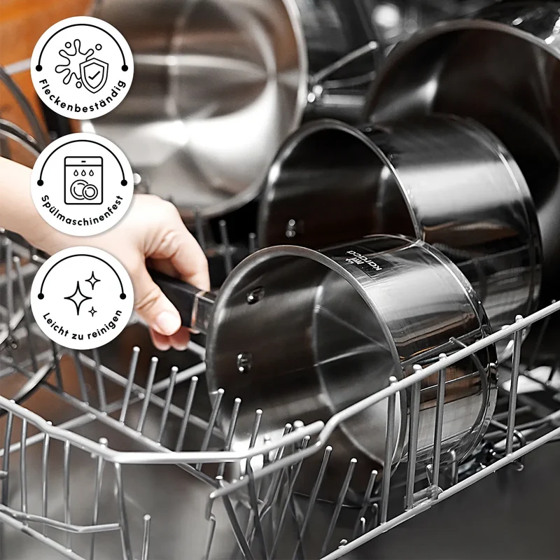 Karaca Eikki Edelstahl-Induktions-Kochtopfset, 10-teilig
