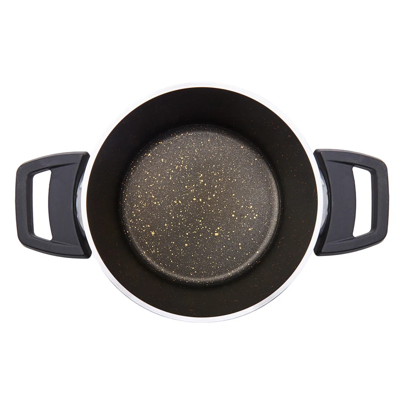Karaca Biogranit V2 13-teiliges Kochgeschirr-Set Schwarz Gold