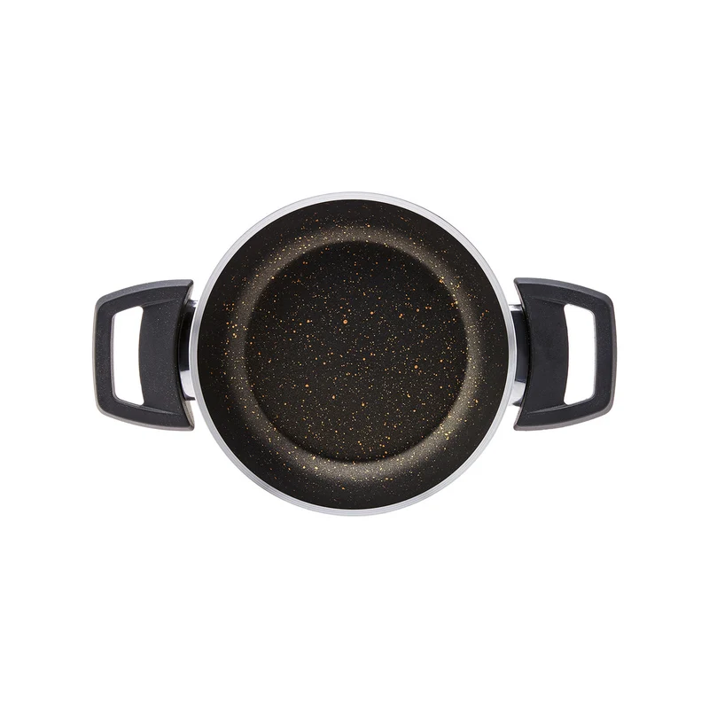 Karaca Biogranit V2 13-teiliges Kochgeschirr-Set Schwarz Gold