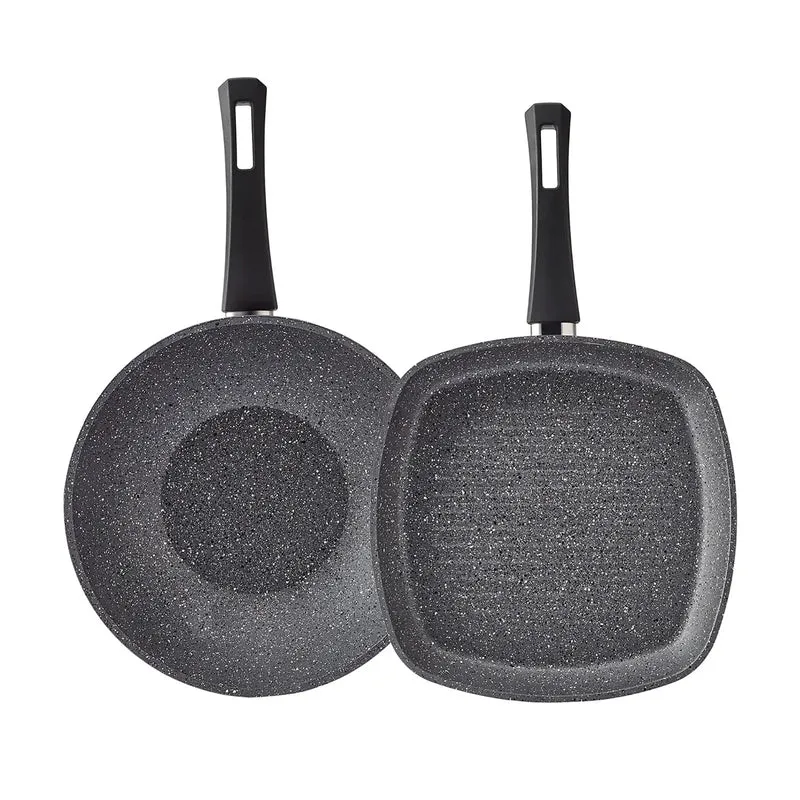 Karaca Biogranit Atlas Wok- und Grillpfannenset