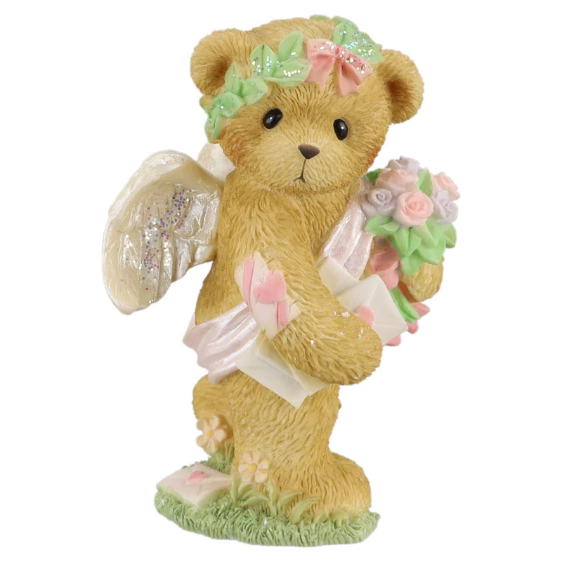 Teddy 4004809 Girl Cupid With Flowers & Letters