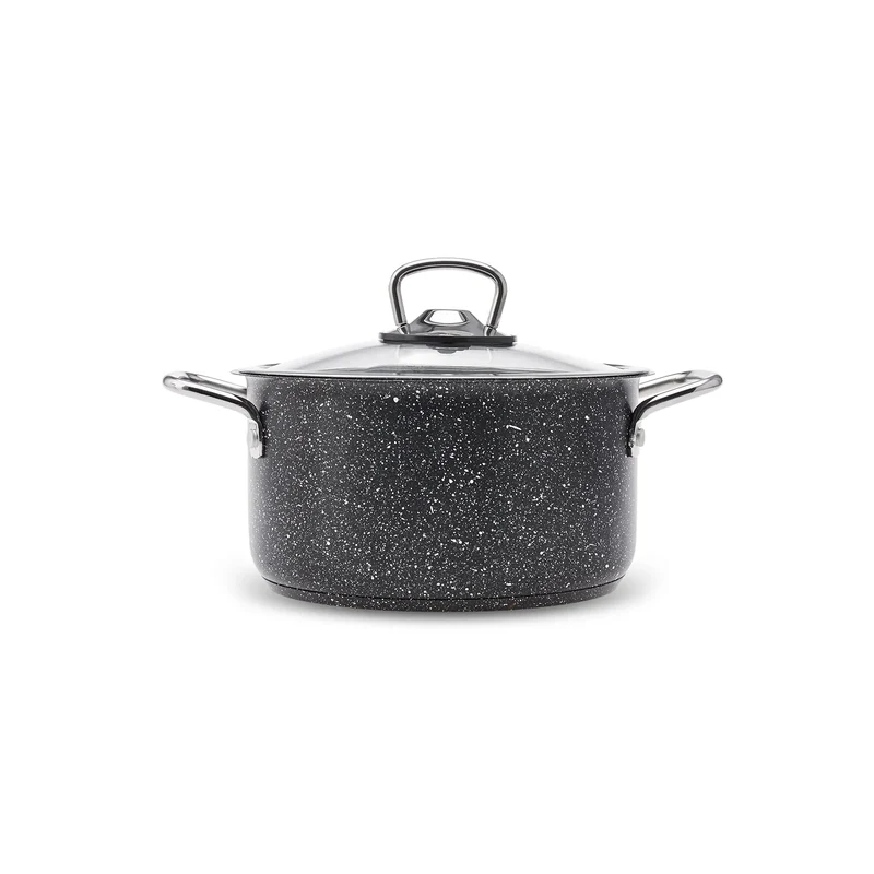 Karaca Biogranit Steel Plus 7-teiliges Kochtopfset Schwarz