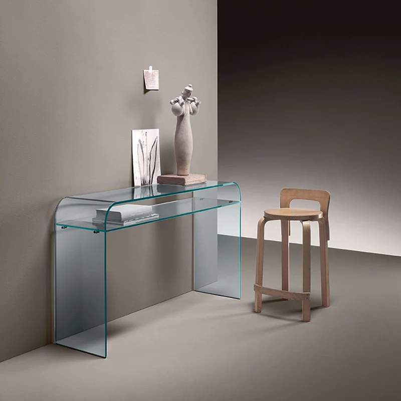 Glass Console Table ELEMENTARE by Enrico Tonucci for FIAM
