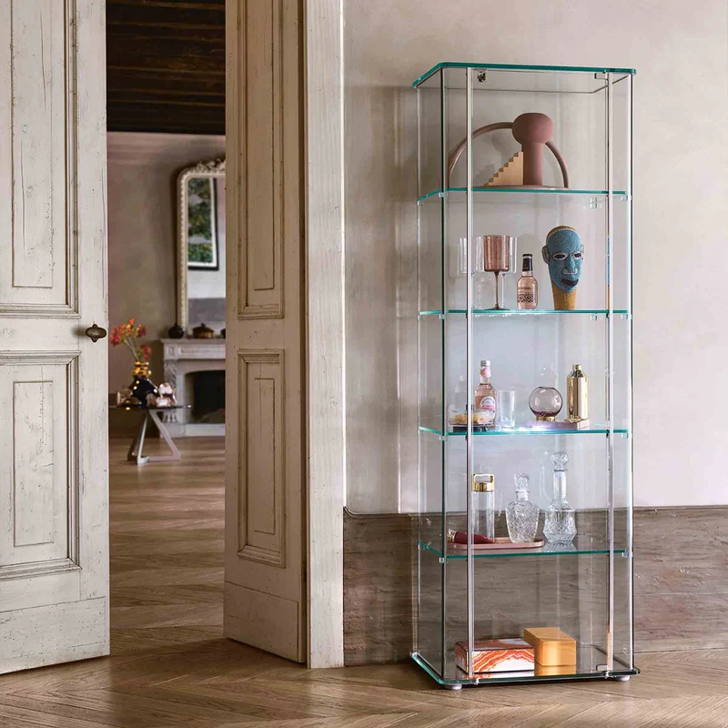 Glass Display Cabinet MILO DAY by Ilaria Marelli for FIAM