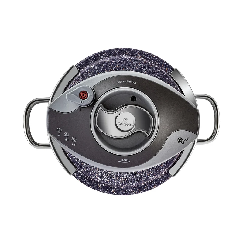 Karaca Biogranit Steel Plus Schnellkochtopf Violett 6 Lt