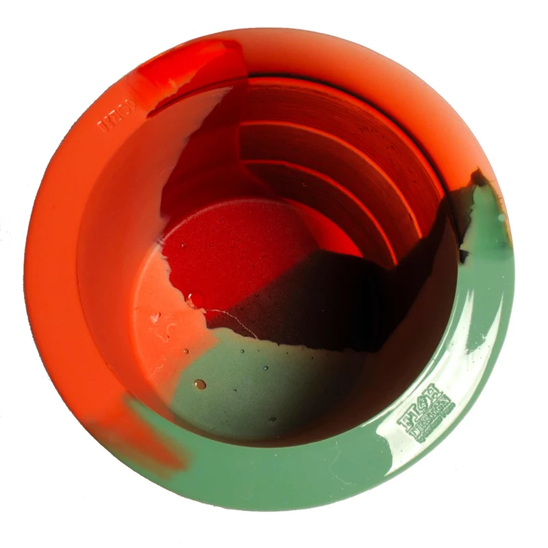 Resin Vase BABEL ICE BUCKET Clear Pink, Matt Dark Salmon and Mint by Gaetano Pesce for Fish Design