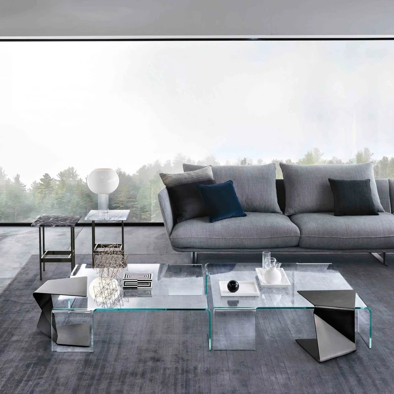Glass Coffee Table NEUTRA by Rodolfo Dordoni for FIAM