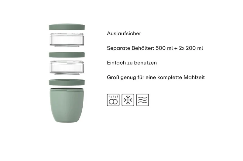 Ellipse Lunchpot 3-teilig 500 ml + 200 ml + 200 ml – Vivid mauve