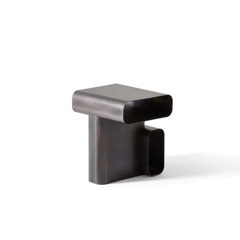 Steel SideTable SOFT CORNERS, designed by Linde Freya Tangelder for Cassina