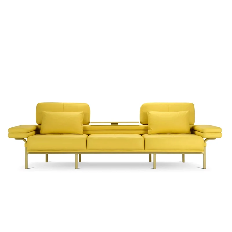 Three-Seater Sofa with Shelf LEO by Daria Zinovatnaya for Adrenalina
