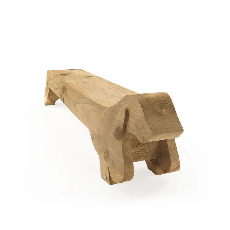 Wood Bench UGO by Paolo Salvadè for Riva 1920