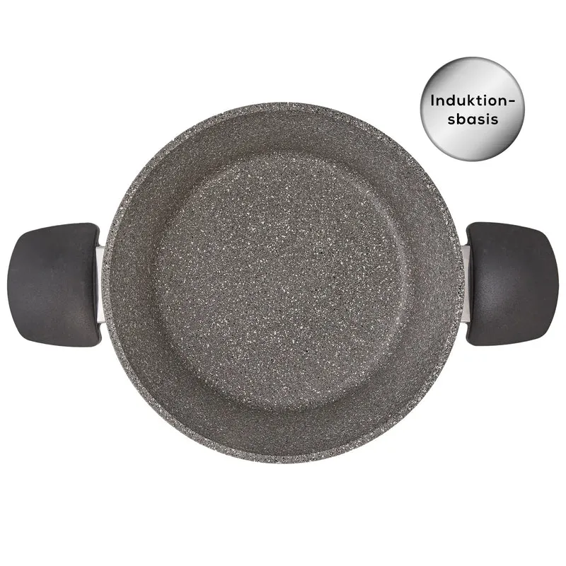 Karaca Biogranit Grau Neu Induktions Topfset, 7-teiliges