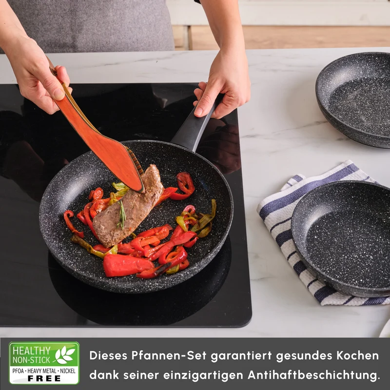 Karaca Biogranit dide induktions pfannenset, 3 teilig