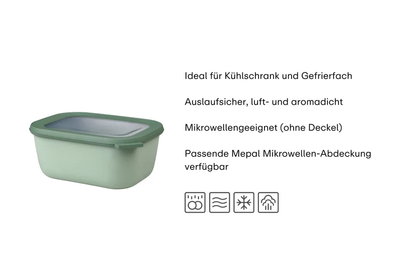 Schüssel 1,5l blue Cirqula Rechteckig