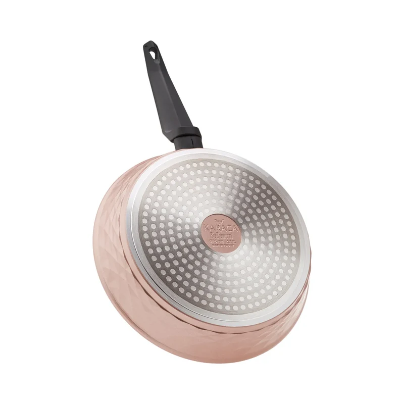 Karaca Bio Diamond 7-teiliges Induktions Kochgeschirr-Set Rose Gold Antibakterieller Griff