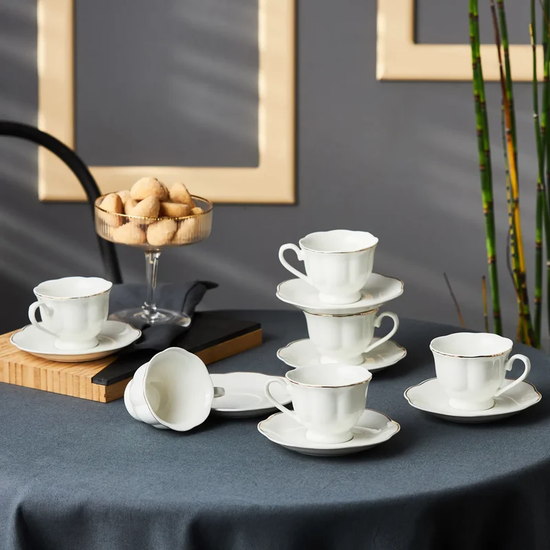 Karaca Bell Kaffeetassen-Set, 6 Personen, 90 ml