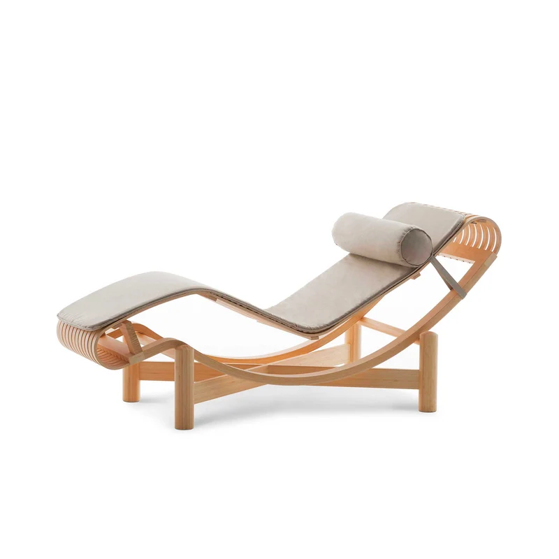 Wood Chaise Lounge TOKYO CHAISE LOUNGE, designed by Charlotte Perriand for Cassina