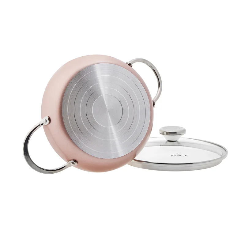 Karaca Biogranit 6 Stück Seichte Bratpfanne Rose Gold