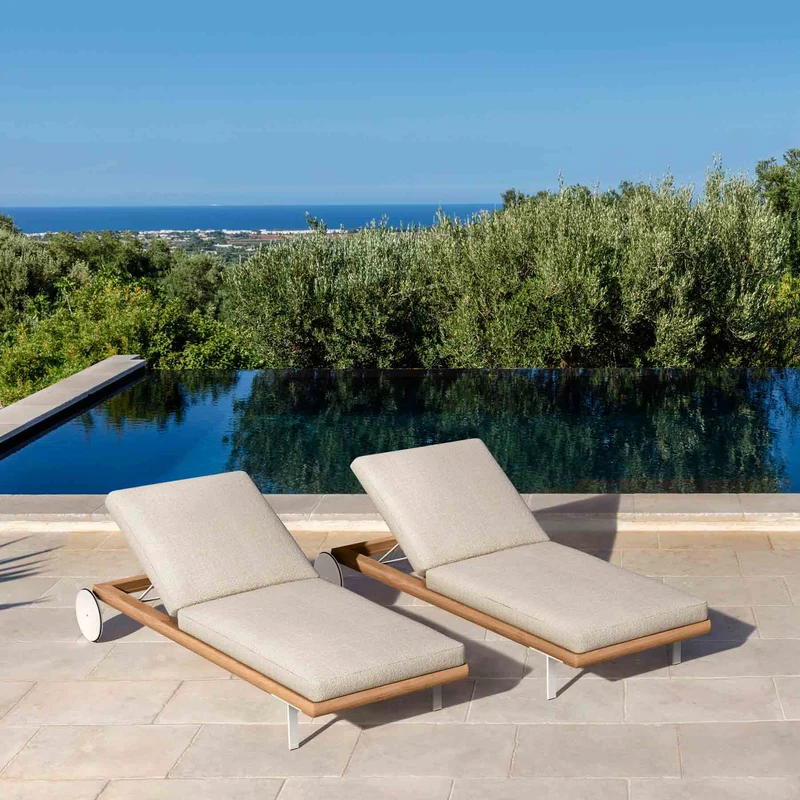 Upholstered Sunbed ALLURE by Christophe Pillet for Talenti
