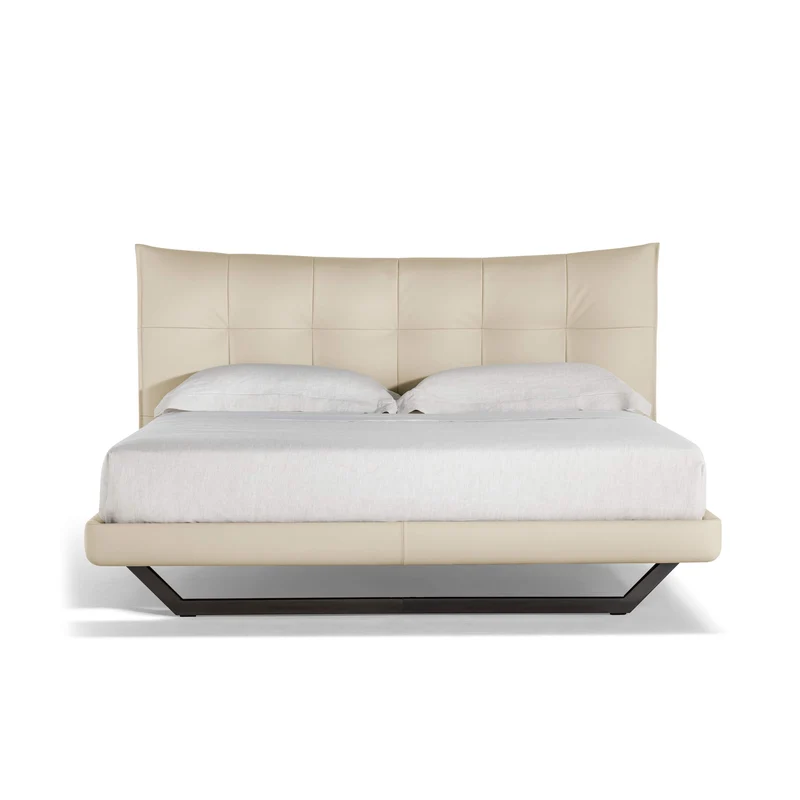Leather Bed AURORA TRE by Tito Agnoli for Poltrona Frau