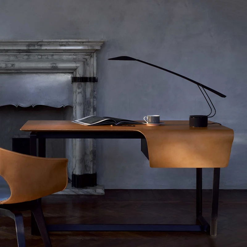 Leather Desk FRED by Roberto Lazzeroni for Poltrona Frau