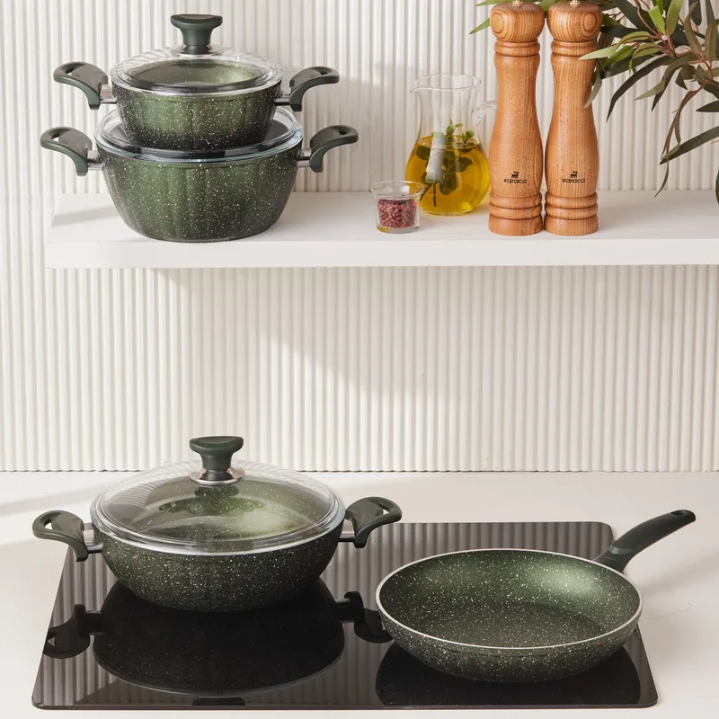 Cookplus Biogranit Dream 7-teiliges Kochgeschirr-Set Grün