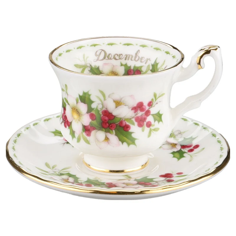 Miniaturtasse mit Untertasse - December