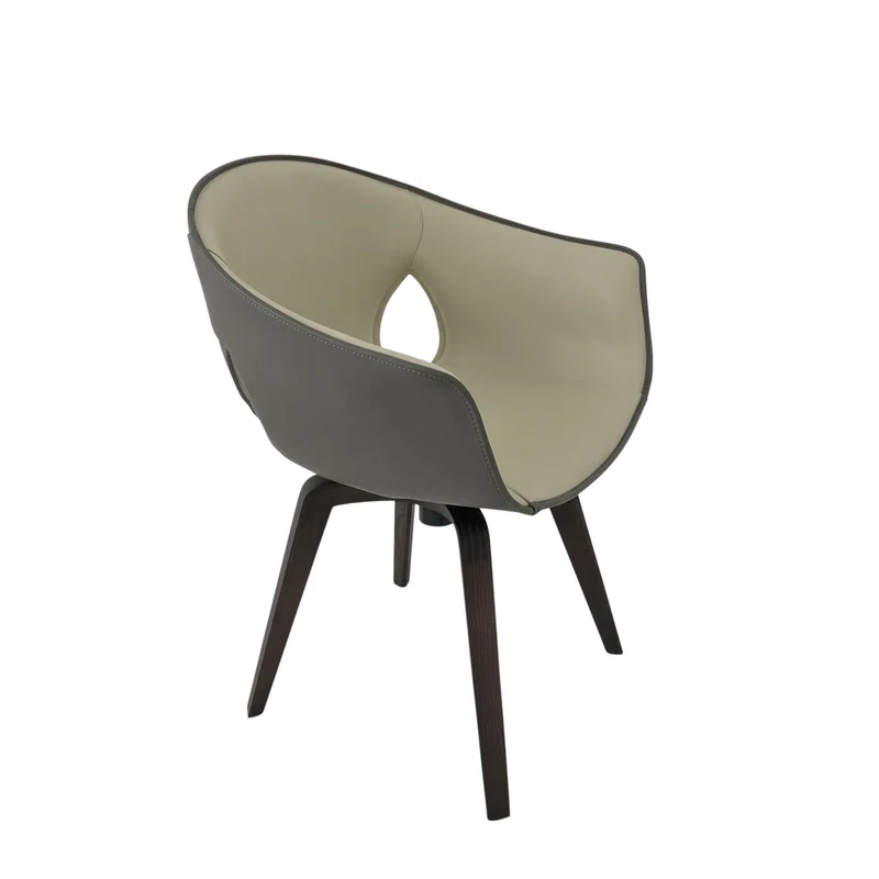 Leather Swivel Chair GINGER by Roberto Lazzeroni for Poltrona Frau
