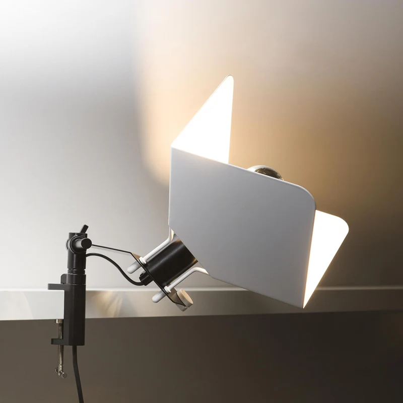 Clamp-On Table Lamp TRIEDRO by Joe Colombo for Stilnovo