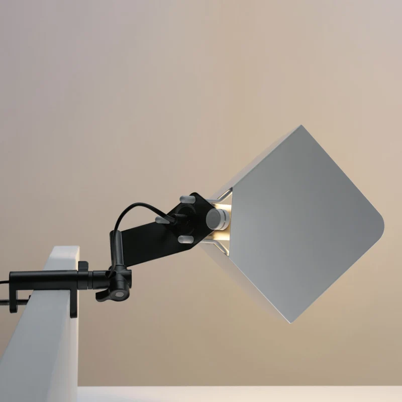 Clamp-On Table Lamp TRIEDRO by Joe Colombo for Stilnovo