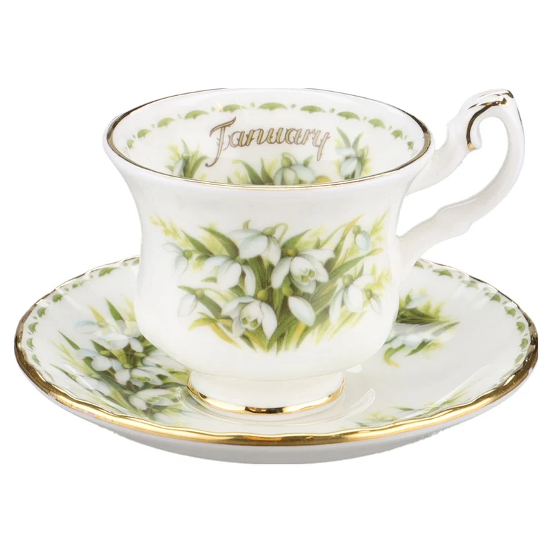 Miniaturtasse mit Untertasse - January