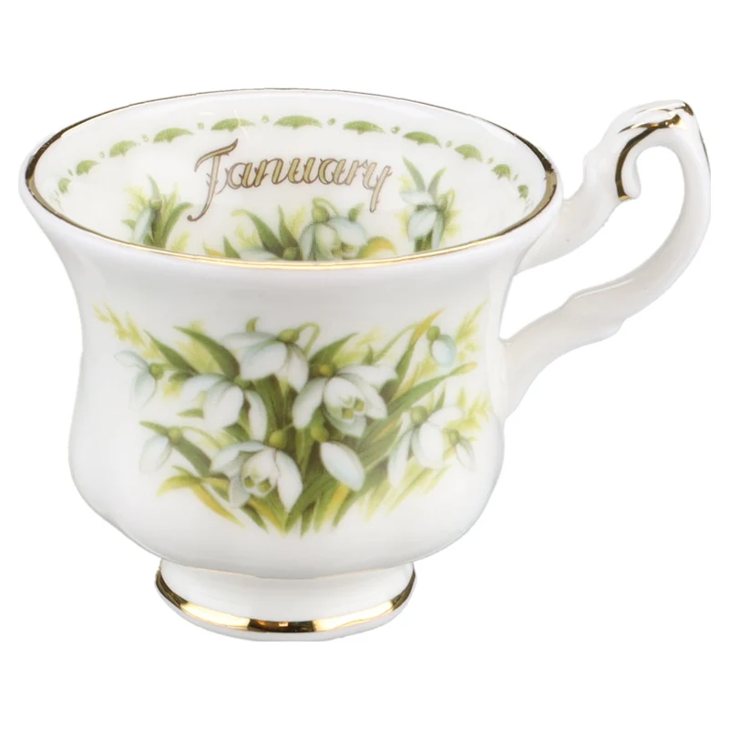 Miniaturtasse mit Untertasse - January