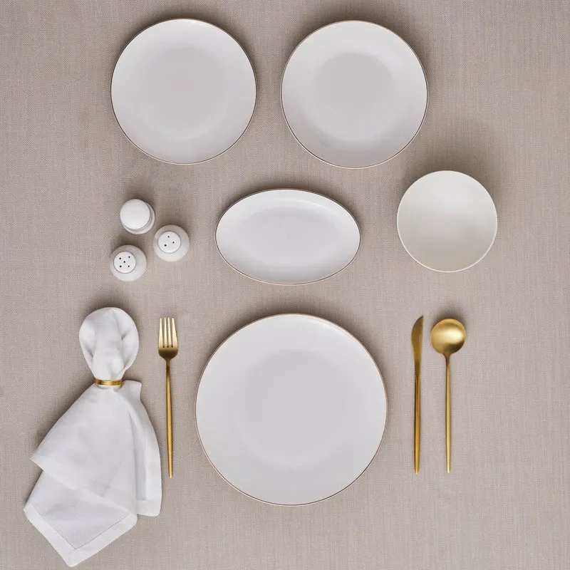 Karaca Elegance Bone Esbelto 53-teiliges Tafelservice für 12 Personen – Gold