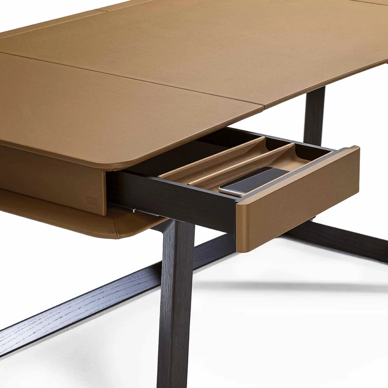 Leather Desk PEEK A BOOK by Roberto Lazzeroni for Poltrona Frau