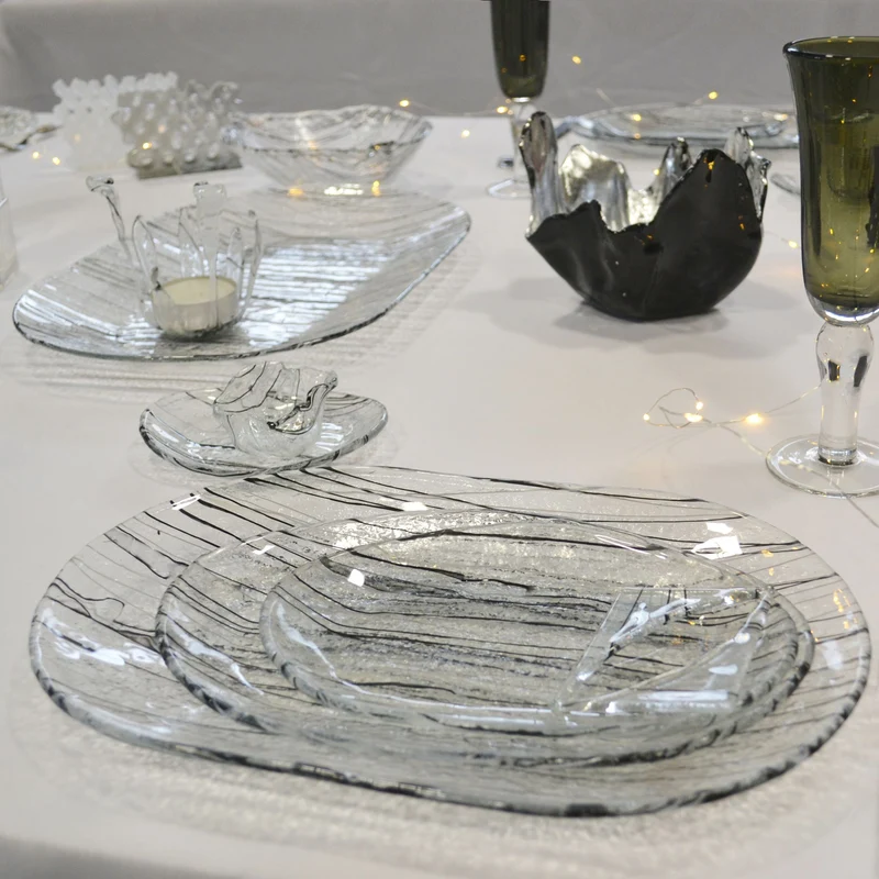Murano Glass Oval Sushi Set TOKIO by D.i. Più Andretto Design