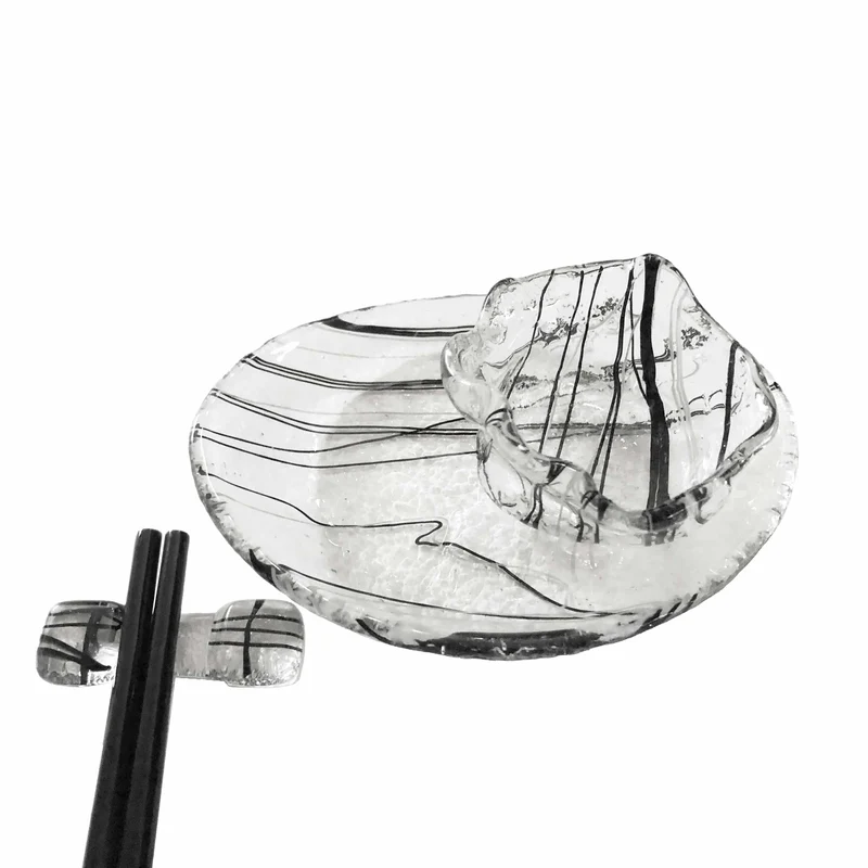 Murano Glass Round Sushi Set TOKIO by D.i. Più Andretto Design