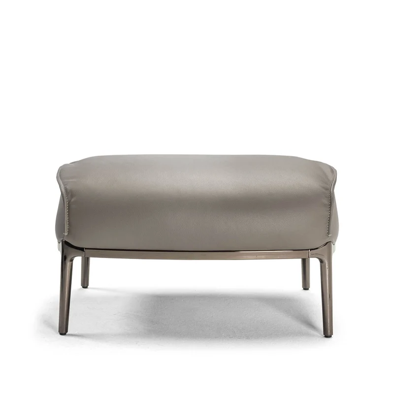 Leather Ottoman ARCHIBALD by Jean-Marie Massaud for Poltrona Frau