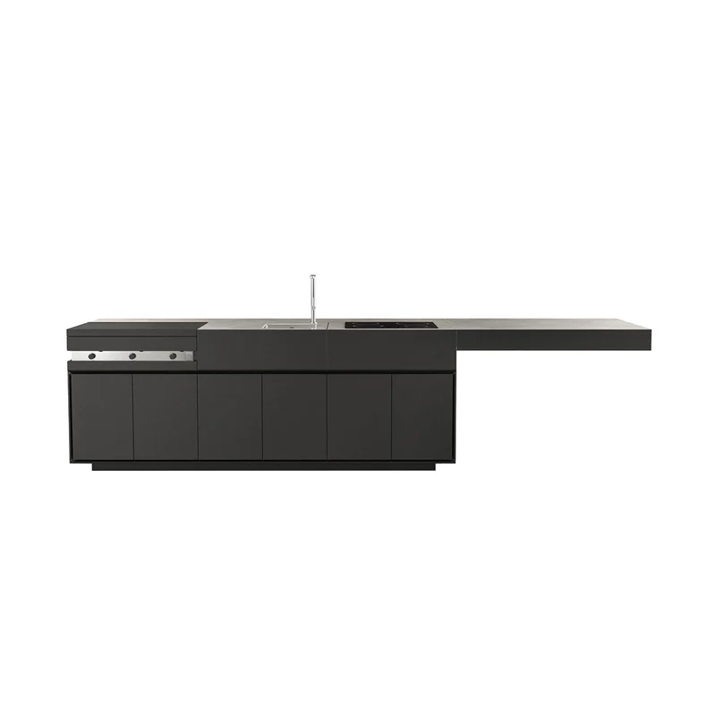 Outdoor Kitchen with Island TIKAL 3 Modules by Nicola De Pellegrini for Talenti