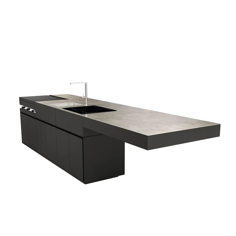 Outdoor Kitchen with Island TIKAL 3 Modules by Nicola De Pellegrini for Talenti