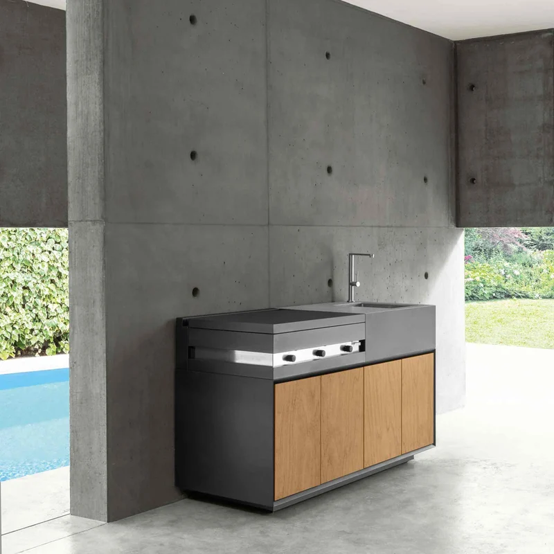 Outdoor Kitchen TIKAL 2 Modules by Nicola De Pellegrini for Talenti