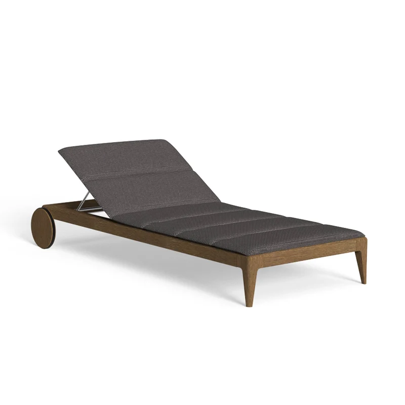 Upholstered Sunbed CRUISE Teak by Ludovica + Roberto Palomba for Talenti