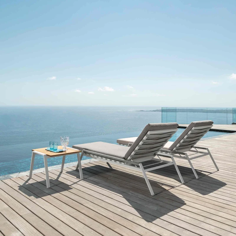 Upholstered Sunbed COTTAGE by Ramón Esteve for Talenti