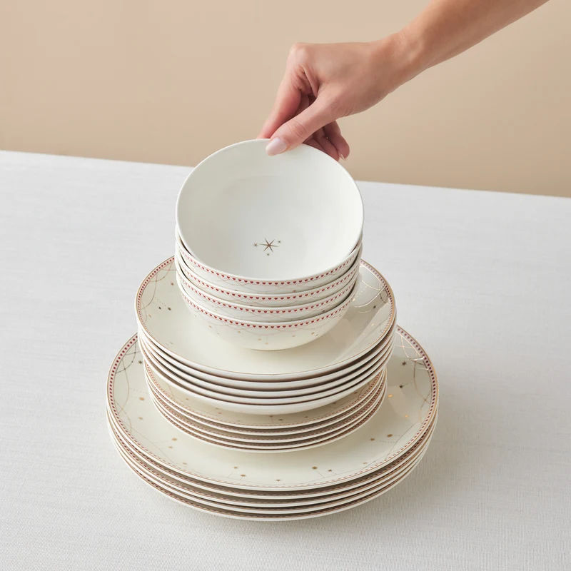 Karaca Elegance Bone Festival 24-teiliges Tafelservice für 6 Personen