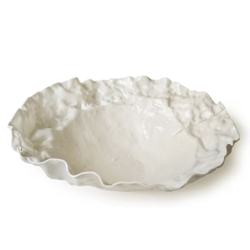 Murano Glass Serving Bowl STROPICCIATO by D.i. Più Andretto Design