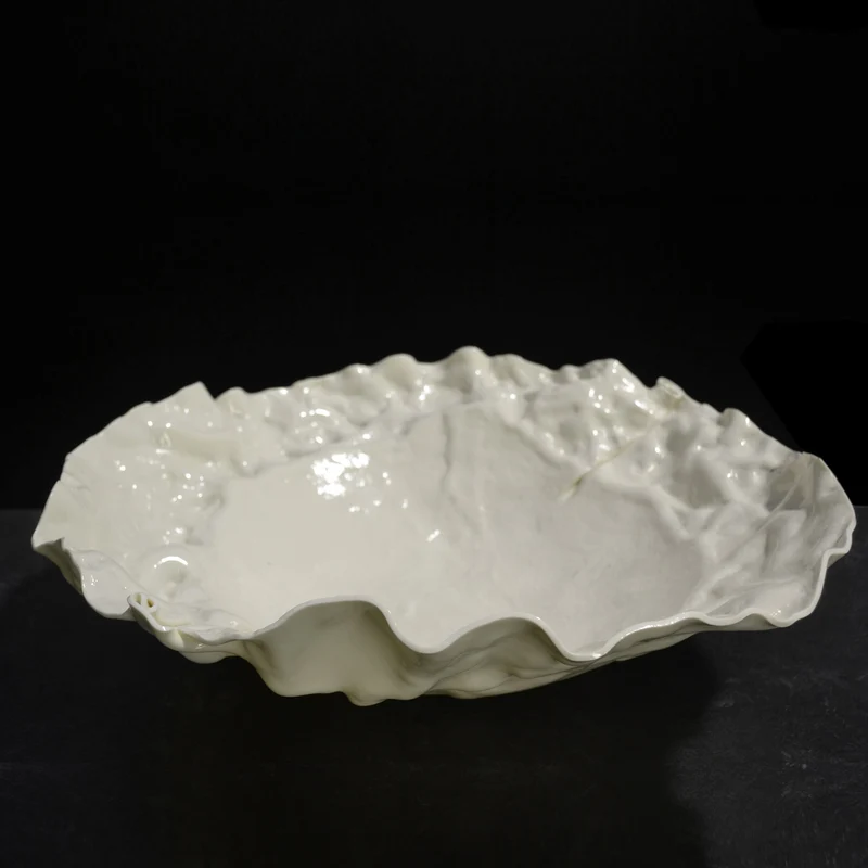 Murano Glass Serving Bowl STROPICCIATO by D.i. Più Andretto Design