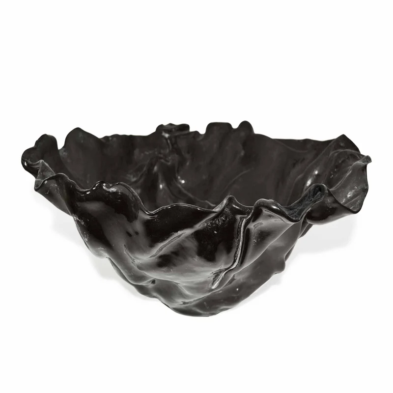 Murano Glass Centerpiece Bowl STROPICCIATO by D.i. Più Andretto Design