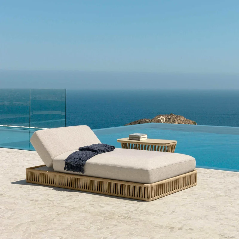 Upholstered Sunbed CLIFF by Ludovica + Roberto Palomba for Talenti