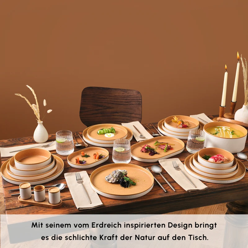 Karaca x Fatih Tutak Earth Collection 57-teiliges Tafelservice für 12 Personen