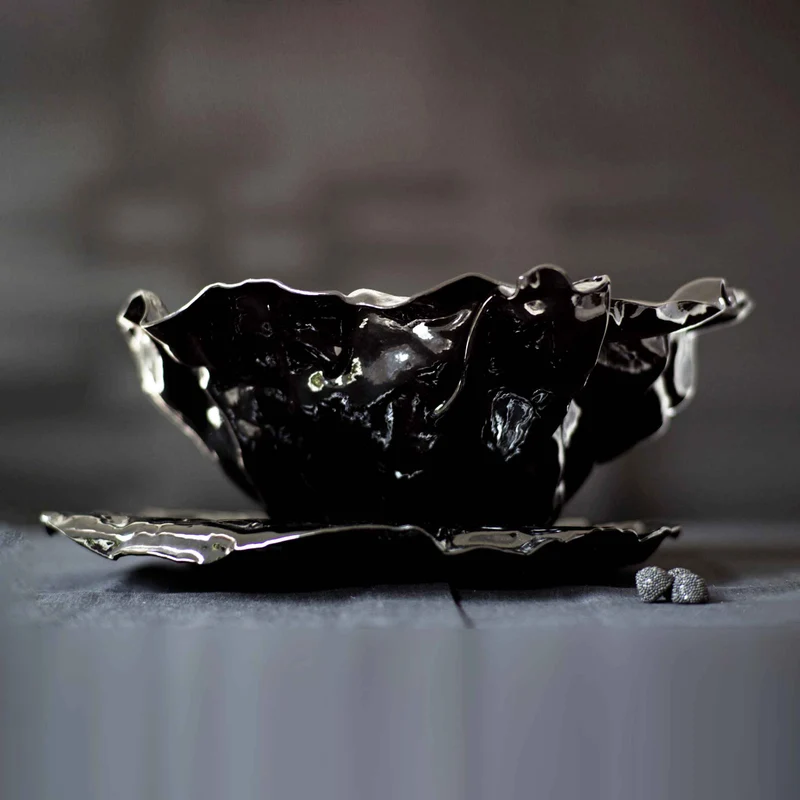 Murano Glass Centerpiece STROPICCIATO by D.i. Più Andretto Design